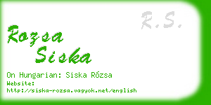 rozsa siska business card